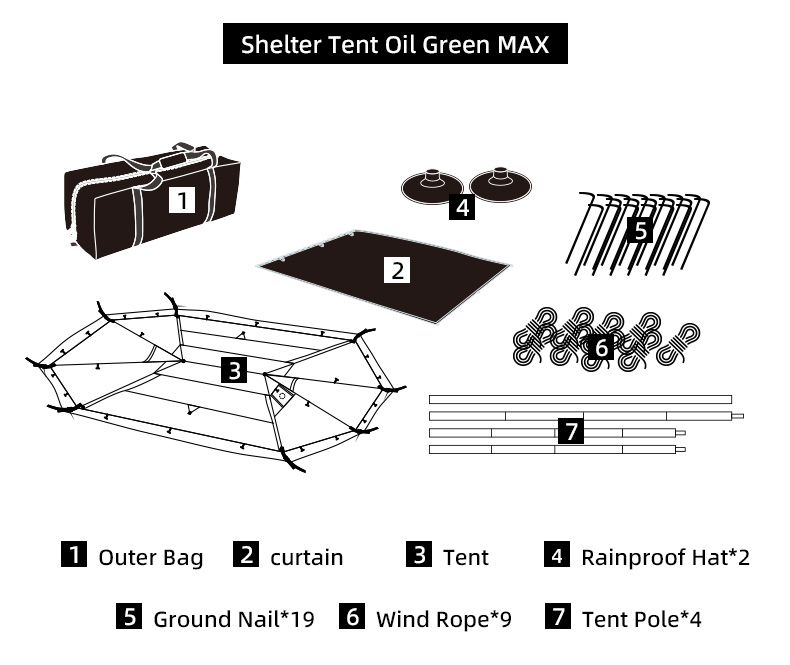 Cheap Goat Tents Blackdeer Shelter Tent Camping Silver Coated Big Tent Canopy Sunshade Rainproof Outdoor Camping Tarp   
